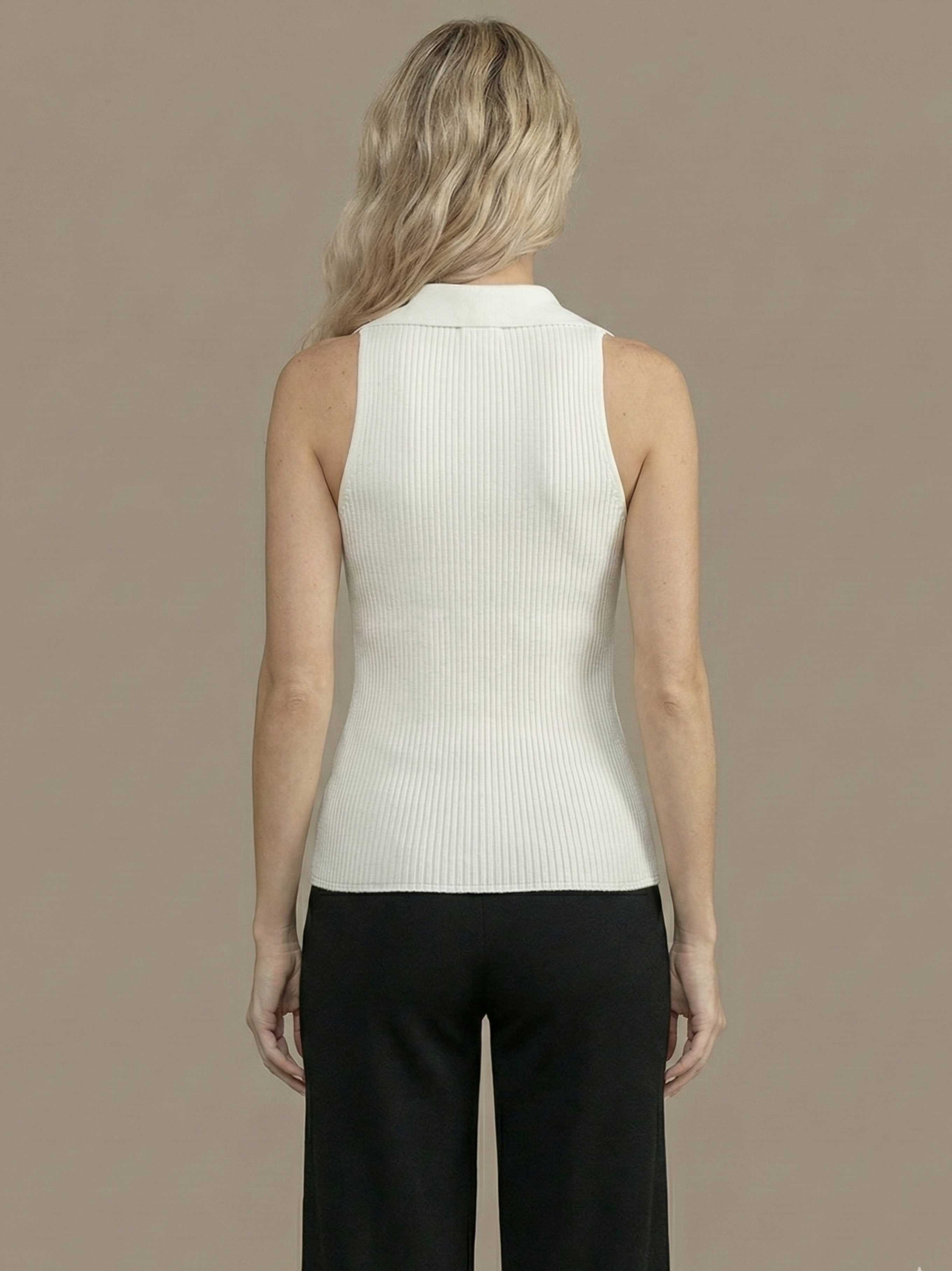 Stella V-Neck Ribbed Top