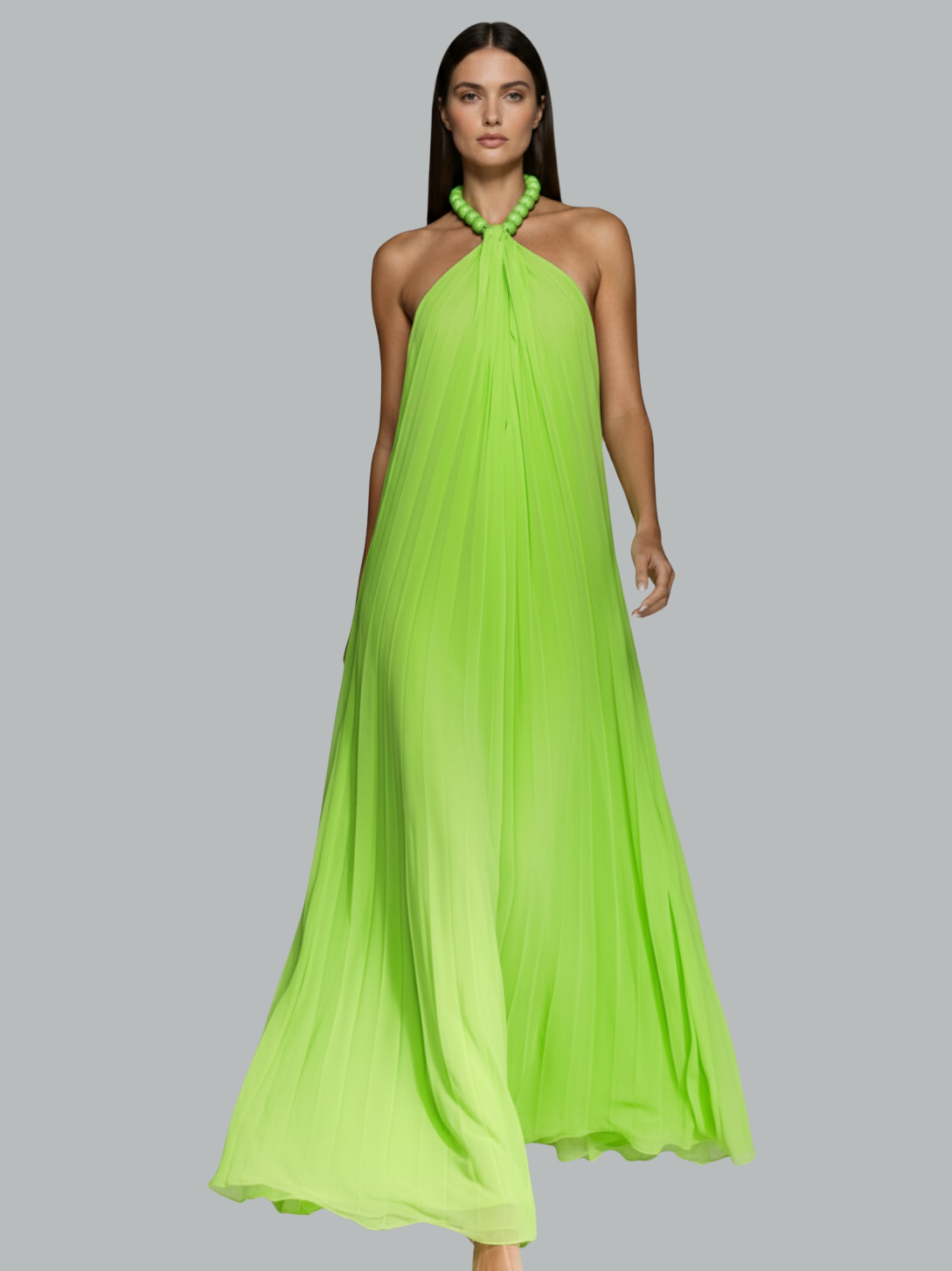 Chiffon Halter Maxi Dress