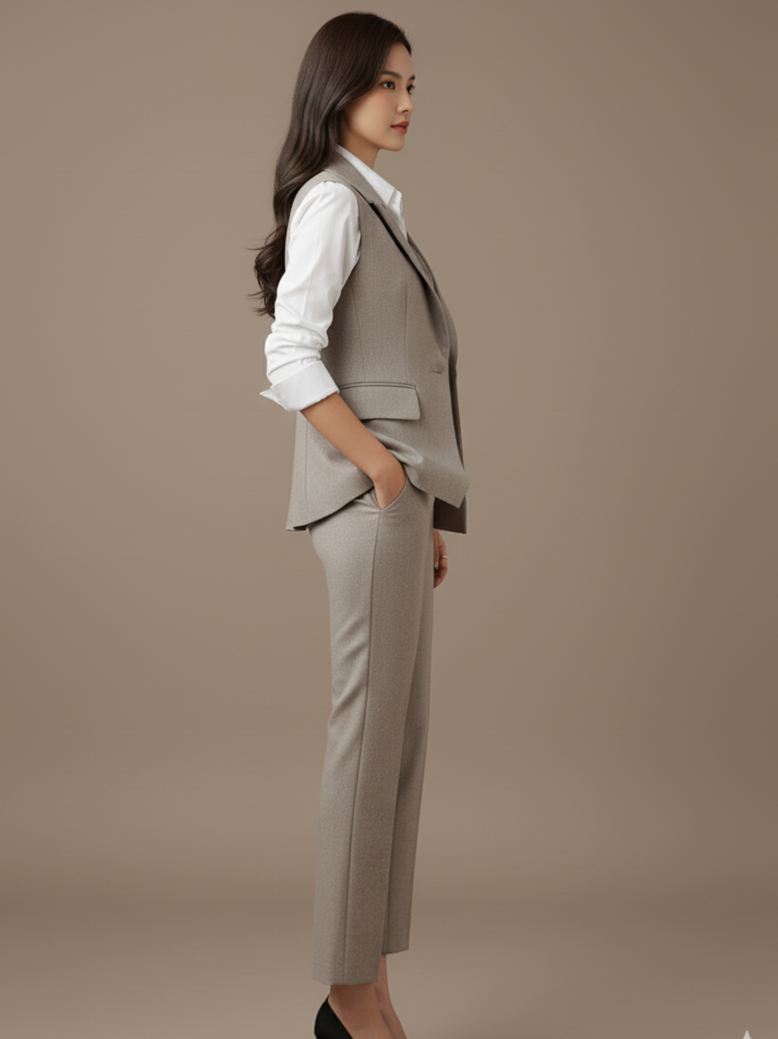 Tailored Blazer, Vest and Trousers Set