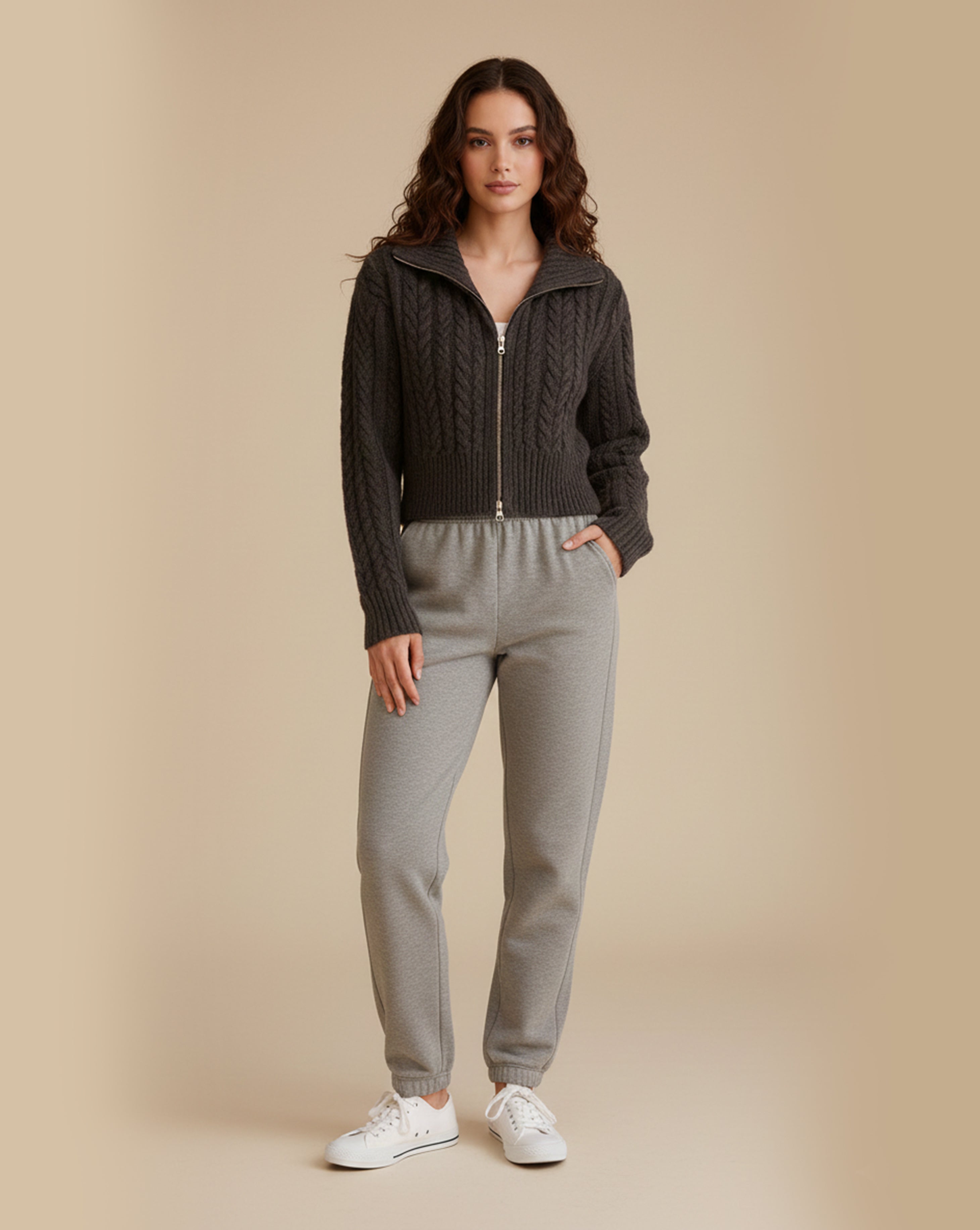 Luella Knitted Zip Sweater