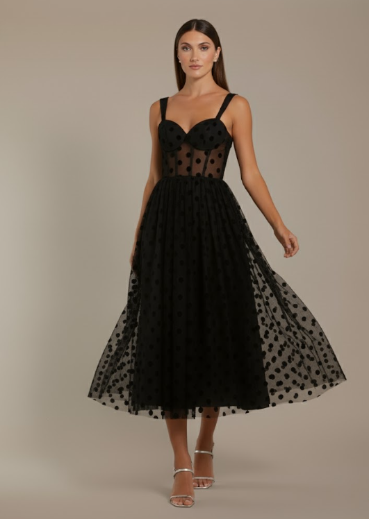 The Midnight Dots Tulle Dress
