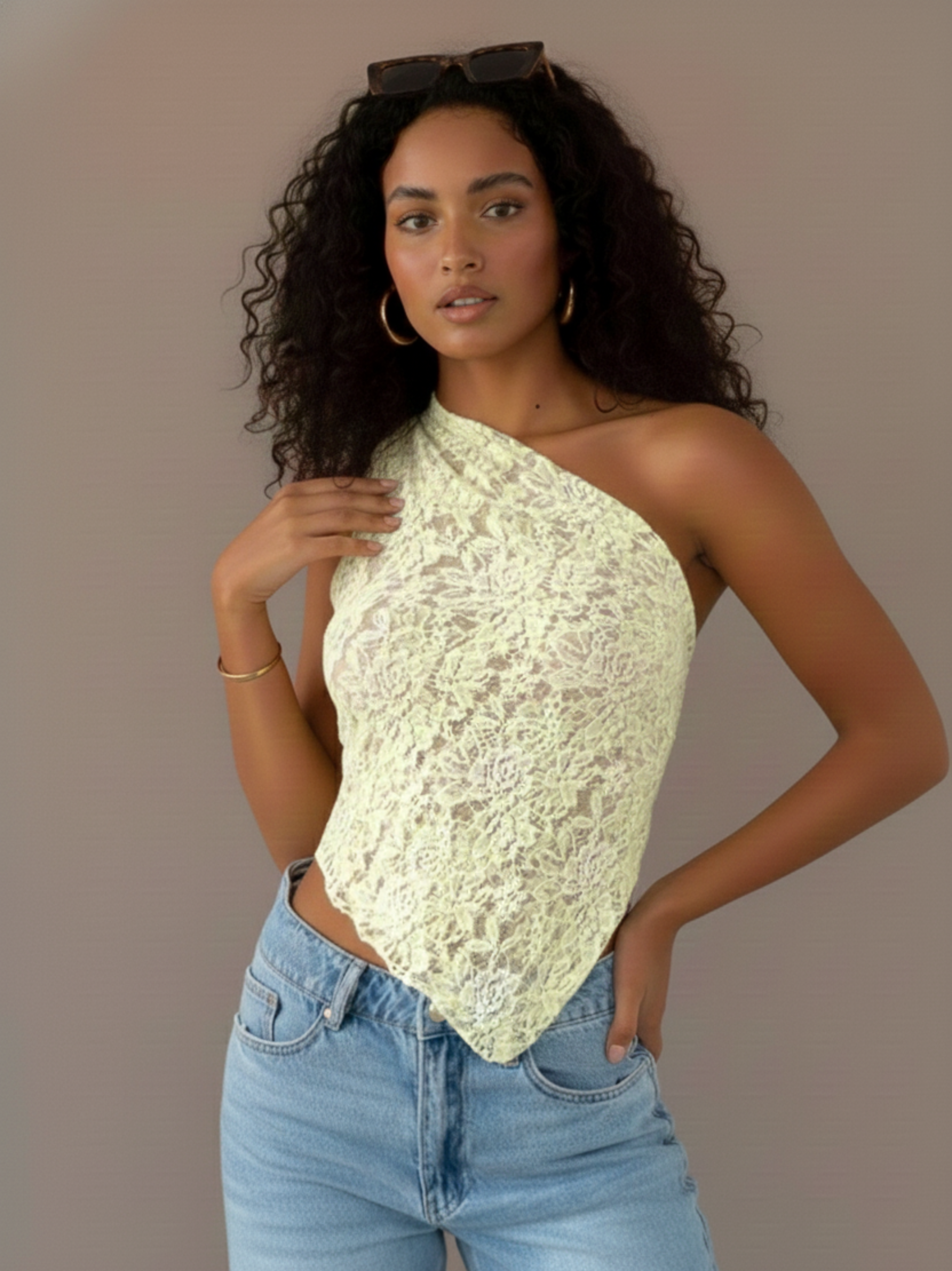 Jasmin Lace Summer Tie-Up Top