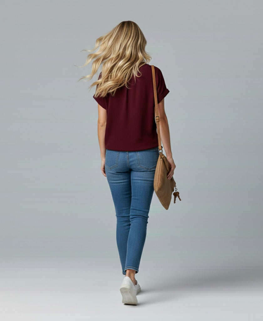 Embroidered Casual Summer Top