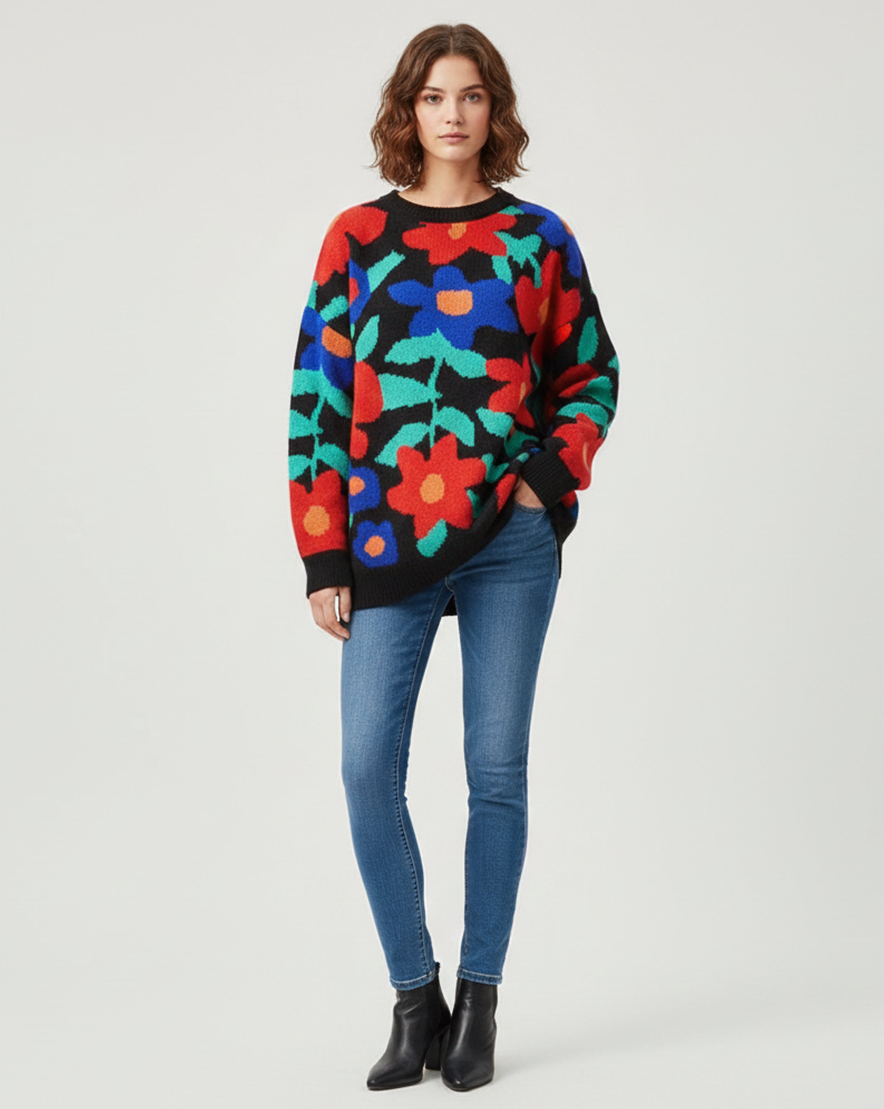Devin Flower Sweater