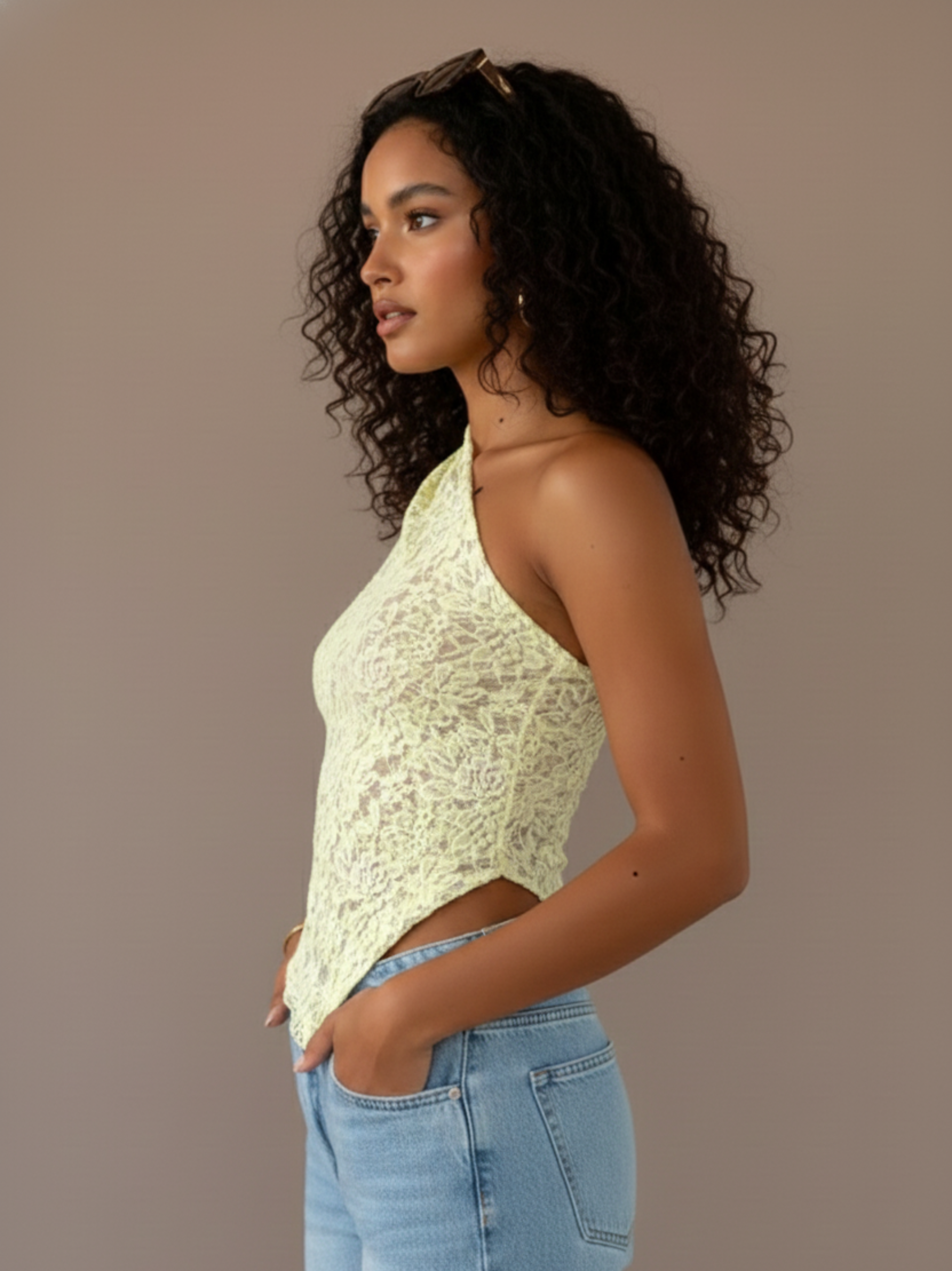 Jasmin Lace Summer Tie-Up Top