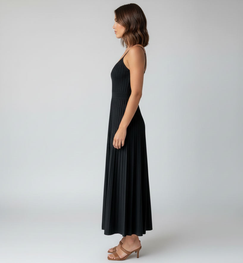 Leila Pleated Midi Dress