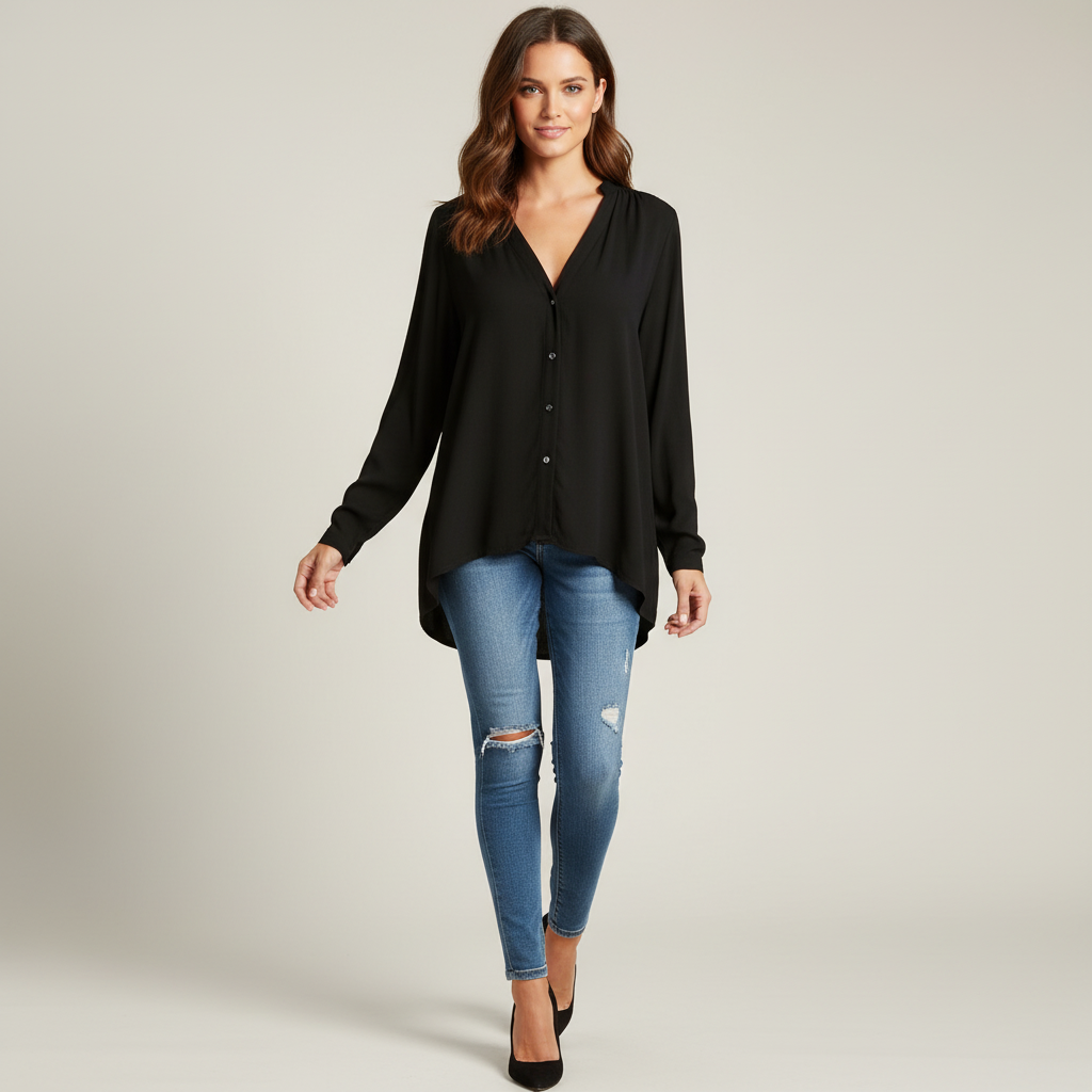 Flowy Button Down Blouse