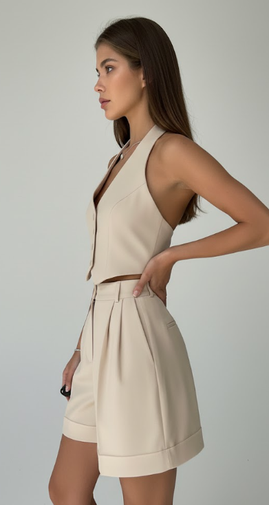Kylie Two-Piece Vest Set