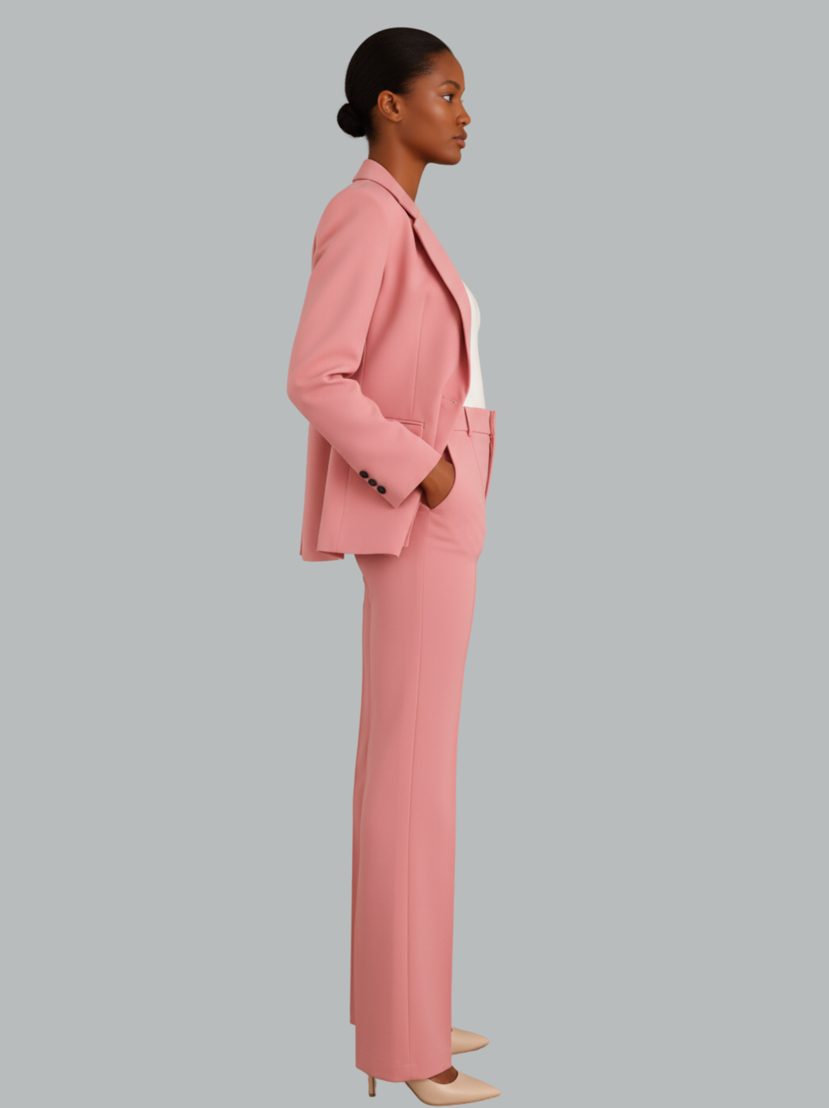 Chic Cotton Blend Suit Set