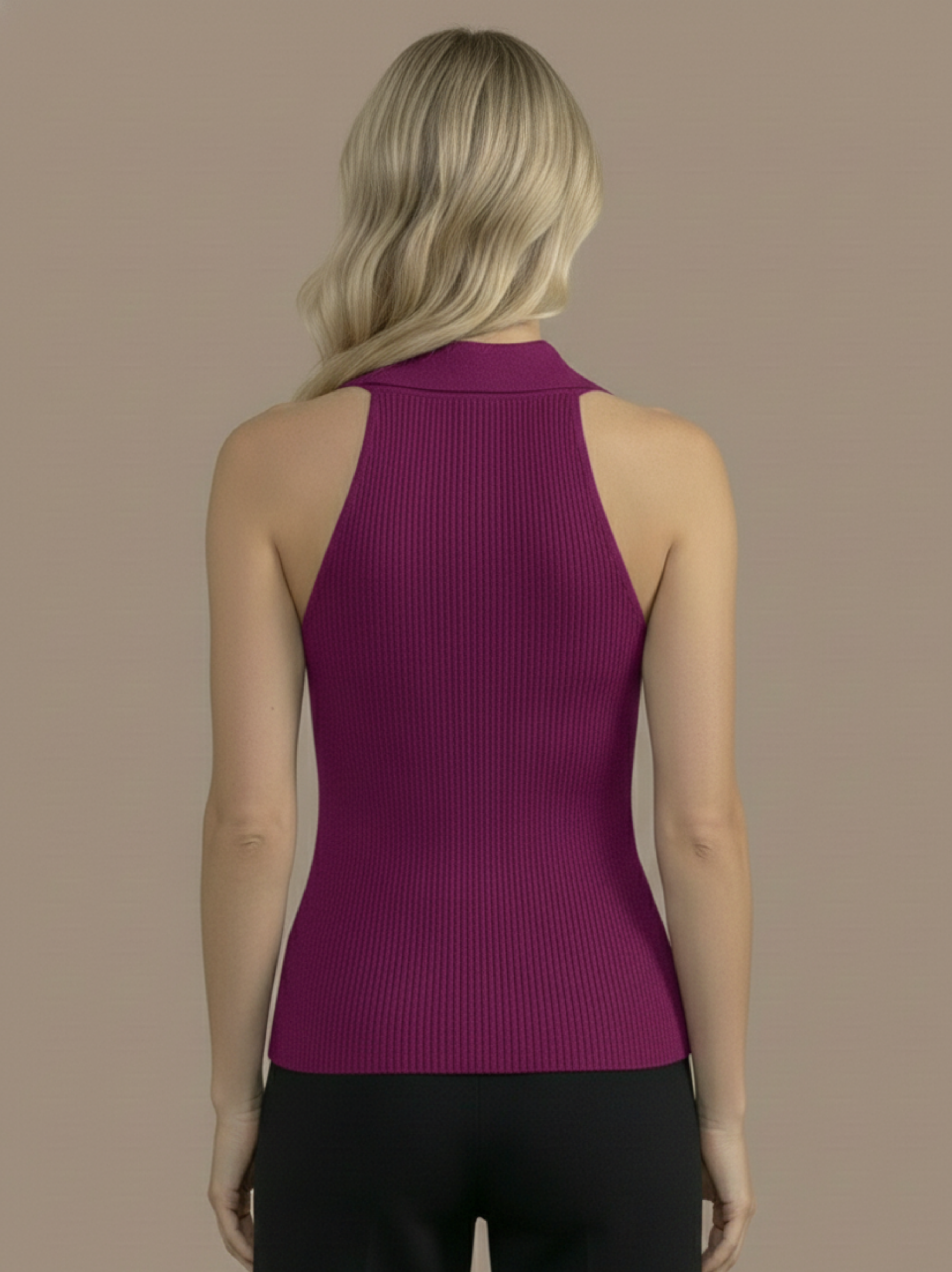Stella V-Neck Ribbed Top