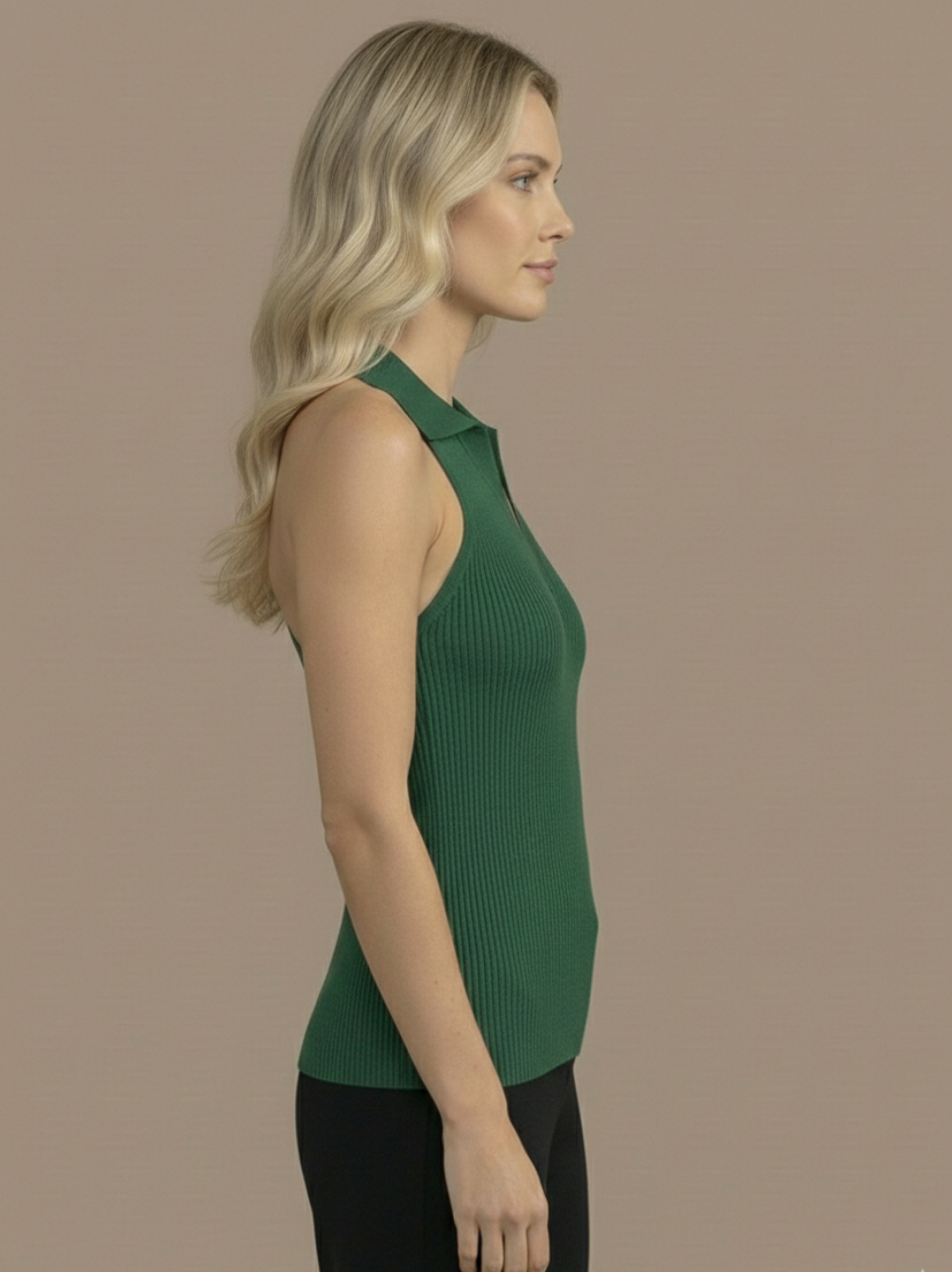 Stella V-Neck Ribbed Top