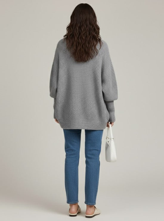 Relaxed Fit Rib Cuff Cardigan