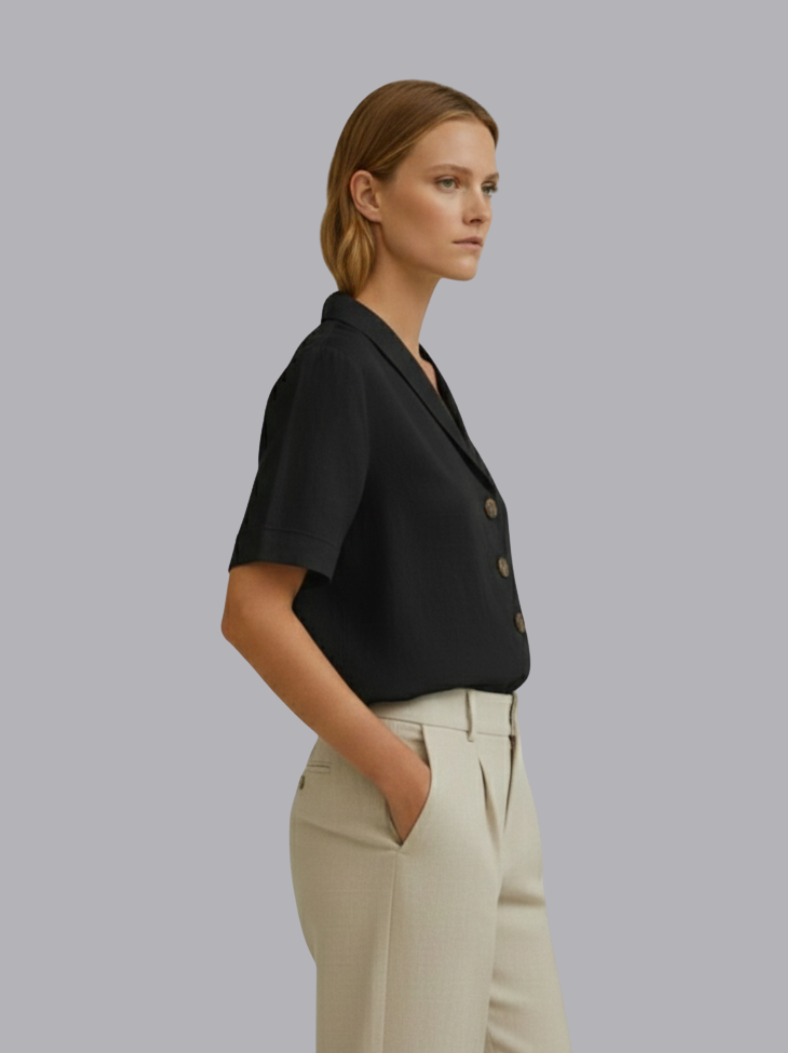 Chic Solid Blouse