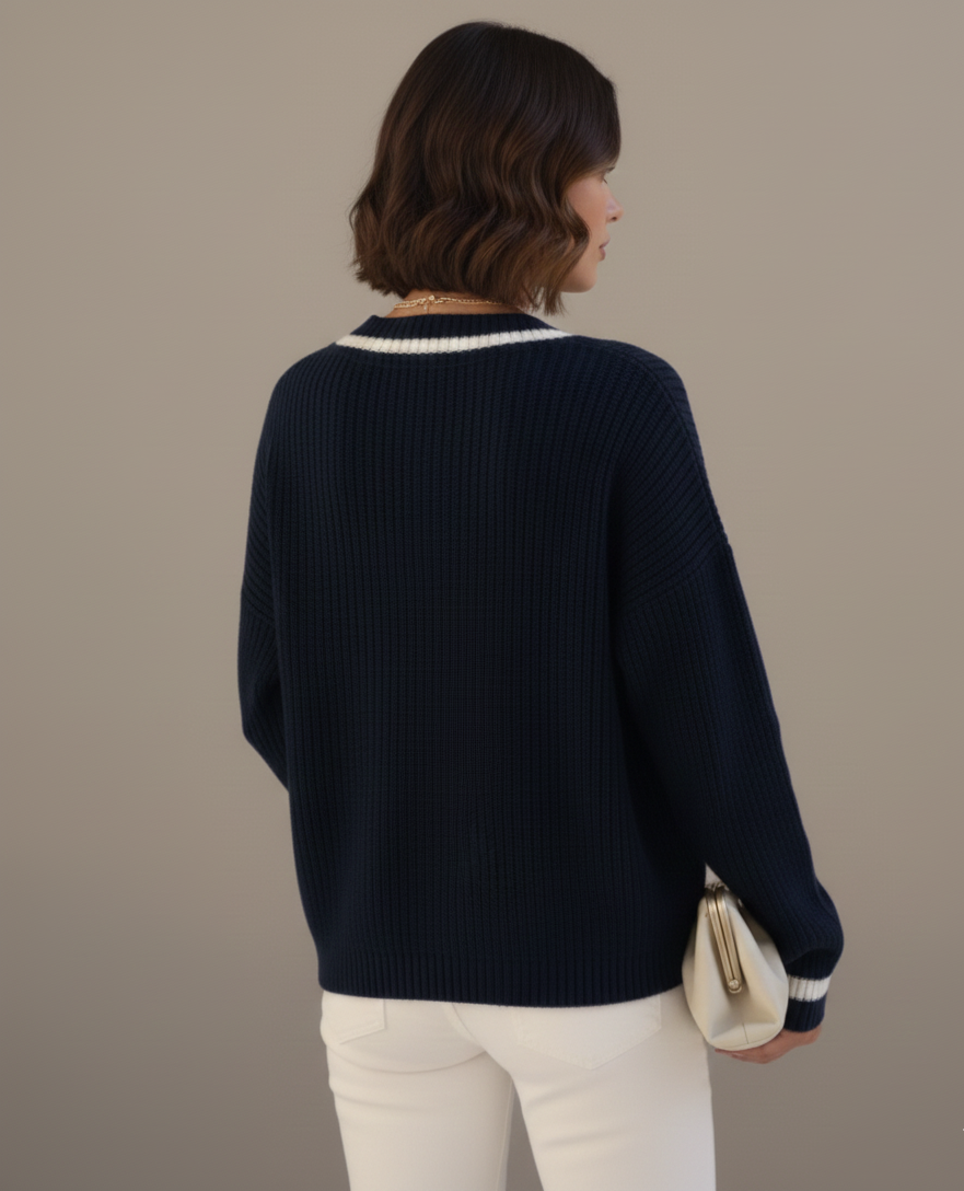 Classic V-Neck Long Sleeve Sweater