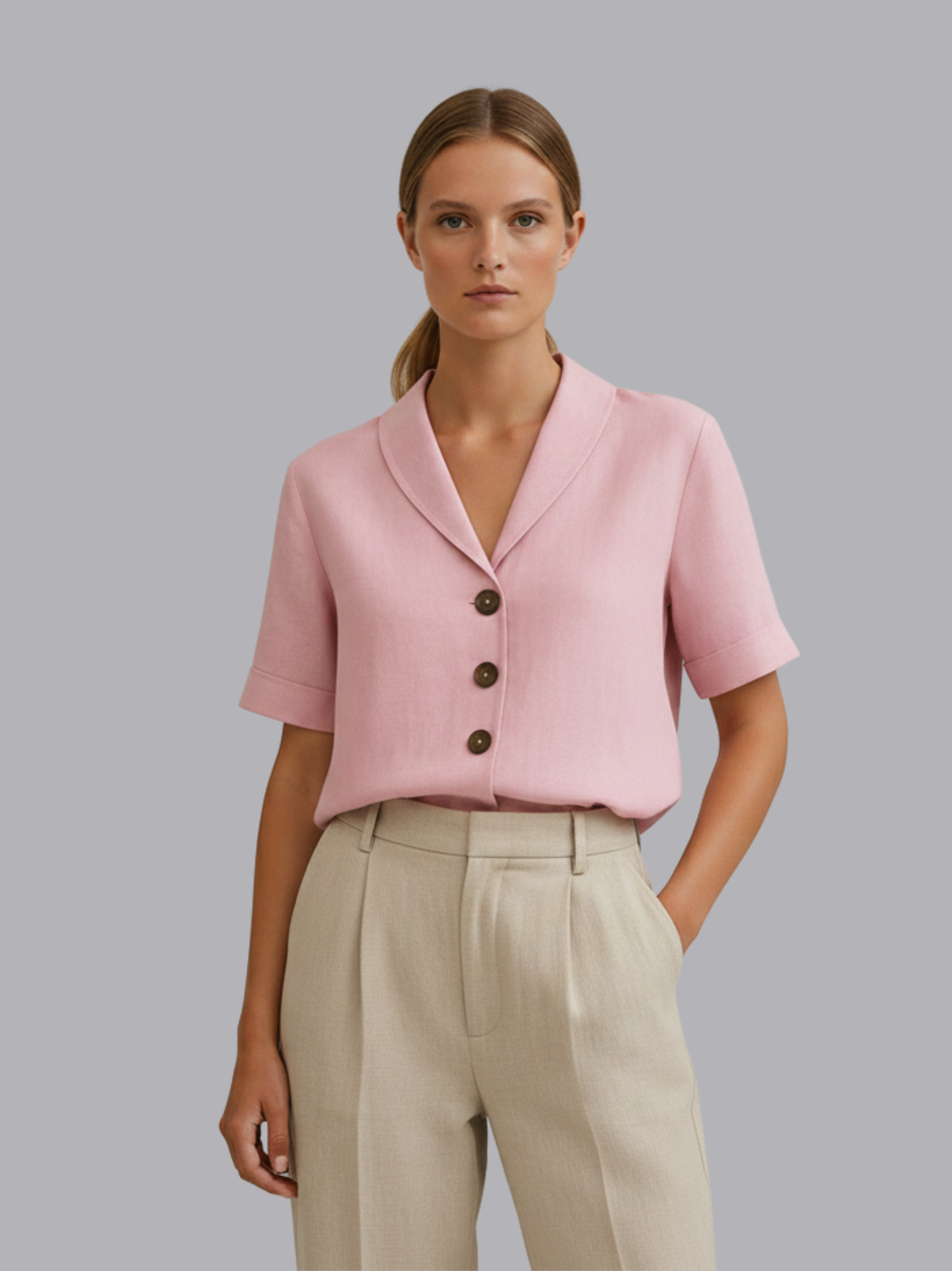 Chic Solid Blouse