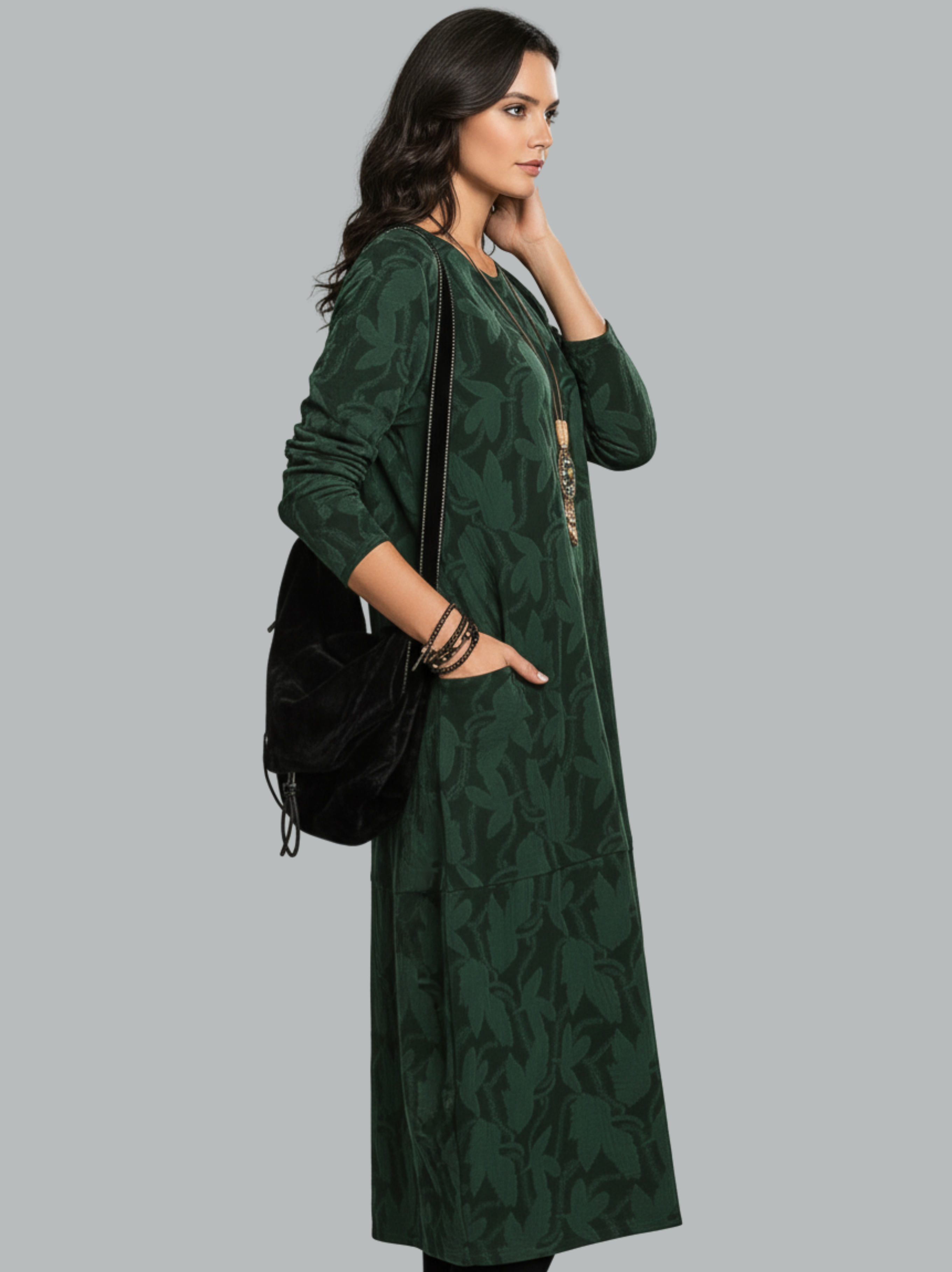 Clara Printed Long Sleeve Dress
