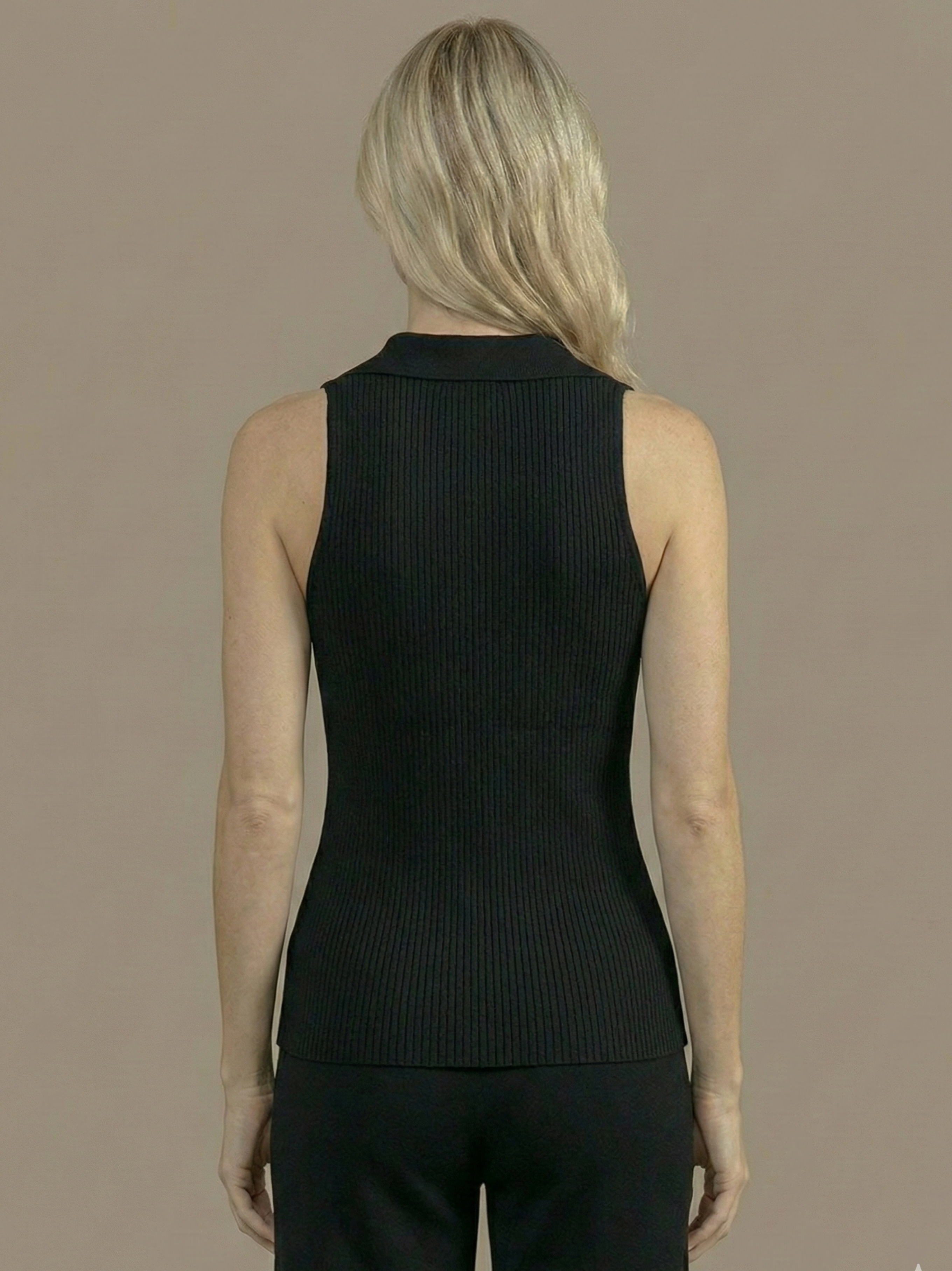 Stella V-Neck Ribbed Top