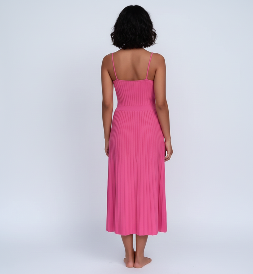 Leila Pleated Midi Dress